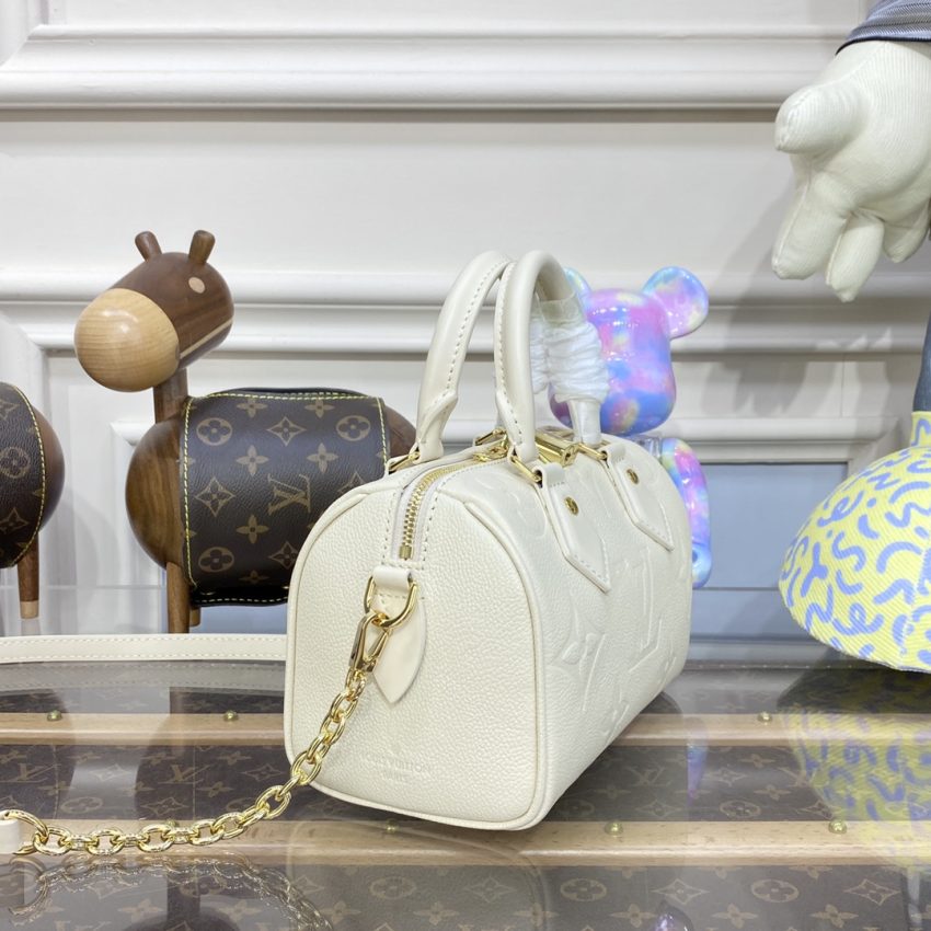 Top Quality LV Speedy Bandouliere 20 White
