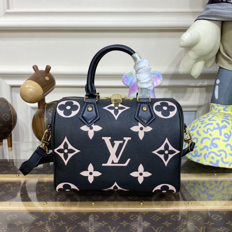 Top Quality LV Speedy Bandouliere 25 Black – Pink