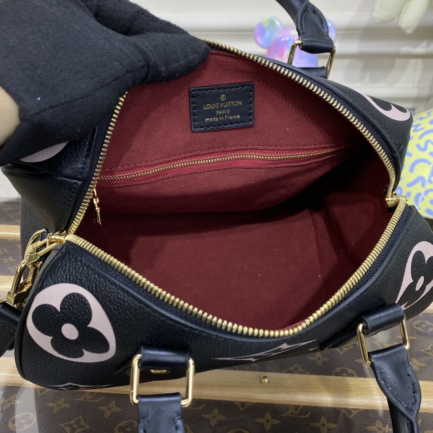 Top Quality LV Speedy Bandouliere 25 Black – Pink