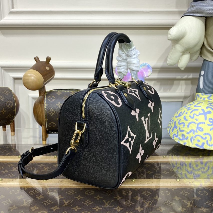 Top Quality LV Speedy Bandouliere 25 Black – Pink
