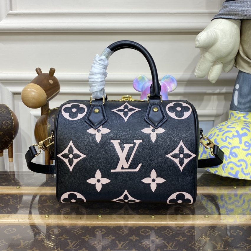 Top Quality LV Speedy Bandouliere 25 Black – Pink