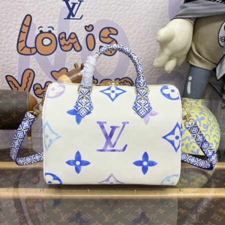 Top Quality LV Speedy Bandouliere 25 Blue