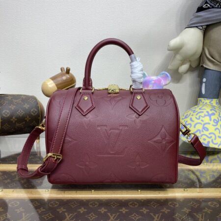 Top Quality LV Speedy Bandouliere 25 Bordeaux