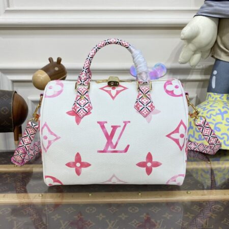 Top Quality LV Speedy Bandouliere 25 Pink