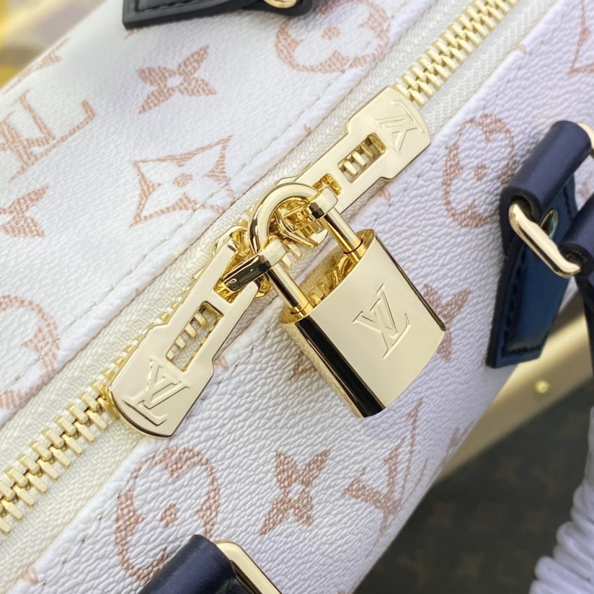 Top Quality LV Speedy Bandouliere Beige