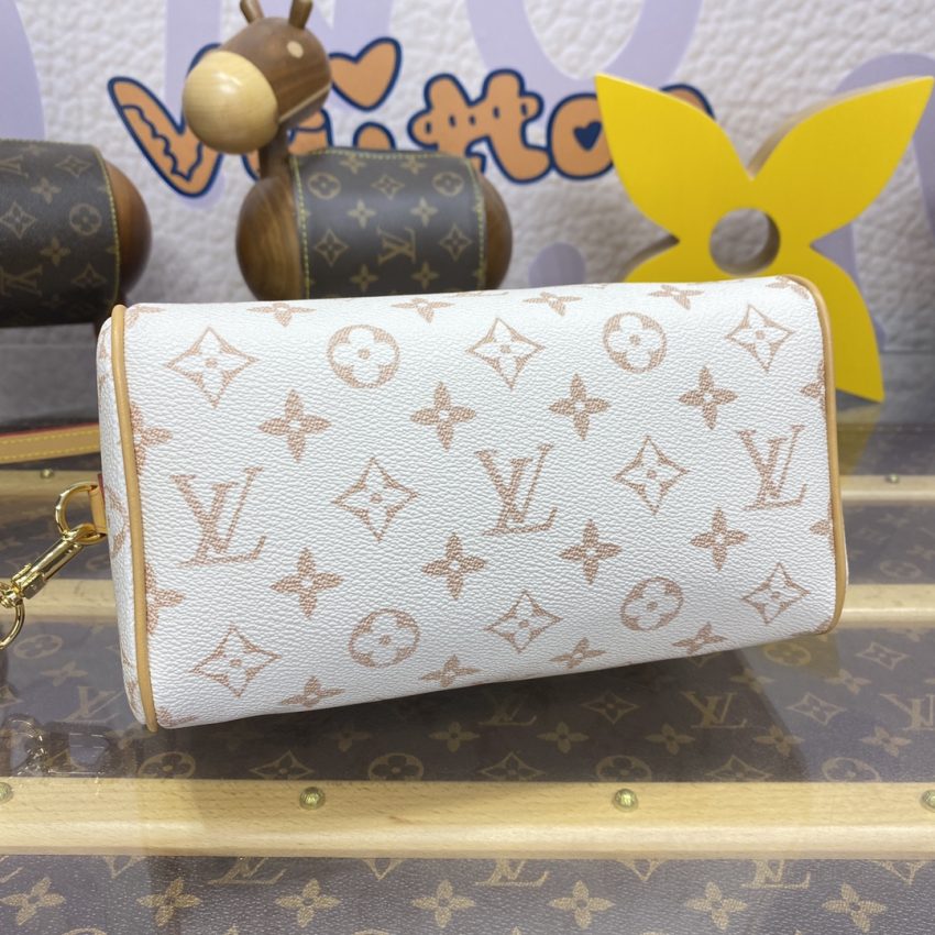 Top Quality LV Speedy Bandouliere Beige