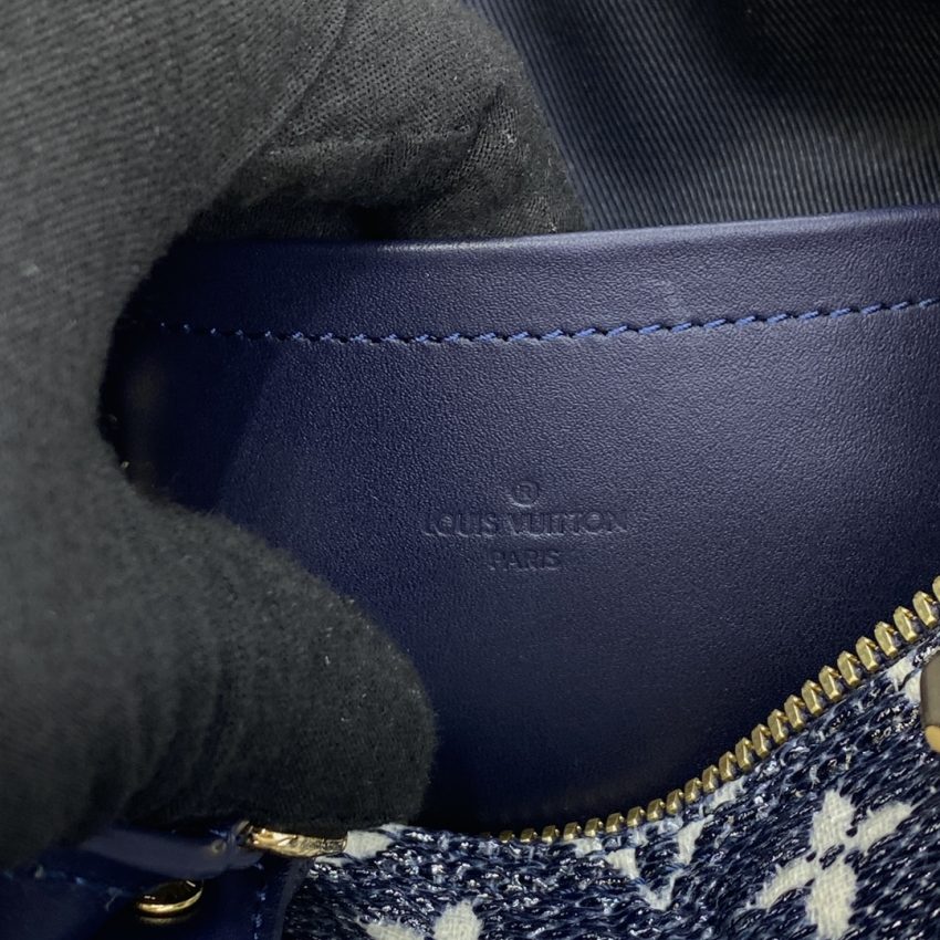 Top Quality LV Speedy Bandouliere Blue Denim