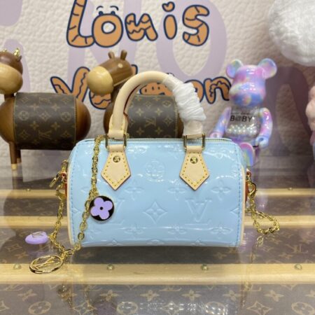Top Quality LV Speedy Nano Blue Patent