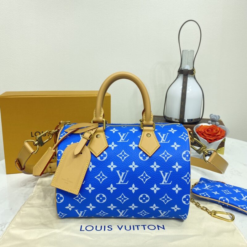 Top Quality LV Speedy P9 Bandouliere 25 Blue