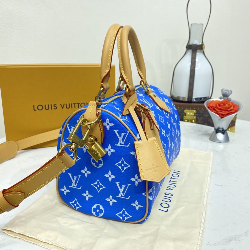 Top Quality LV Speedy P9 Bandouliere 25 Blue