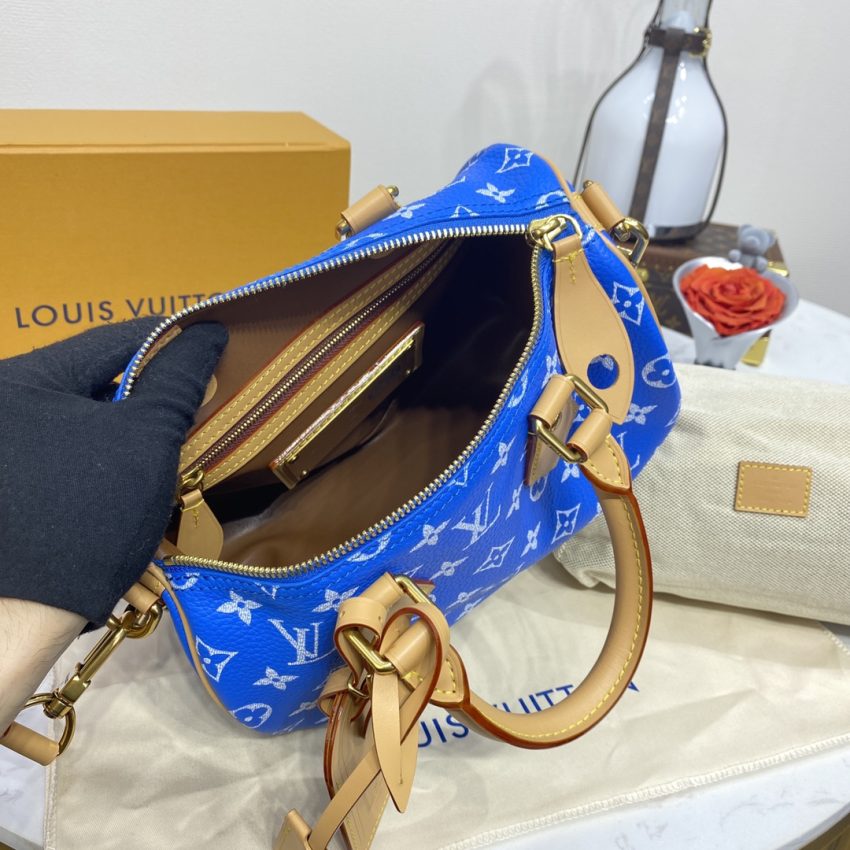 Top Quality LV Speedy P9 Bandouliere 25 Blue
