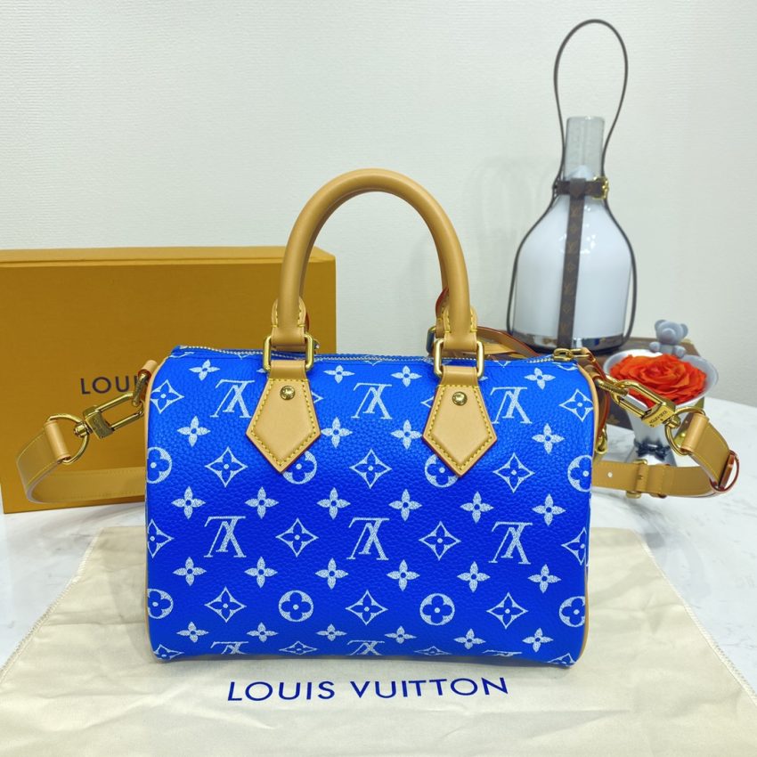 Top Quality LV Speedy P9 Bandouliere 25 Blue