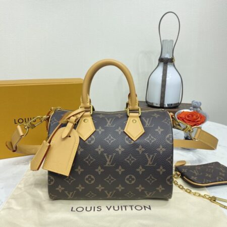 Top Quality LV Speedy P9 Bandouliere 25 Brown
