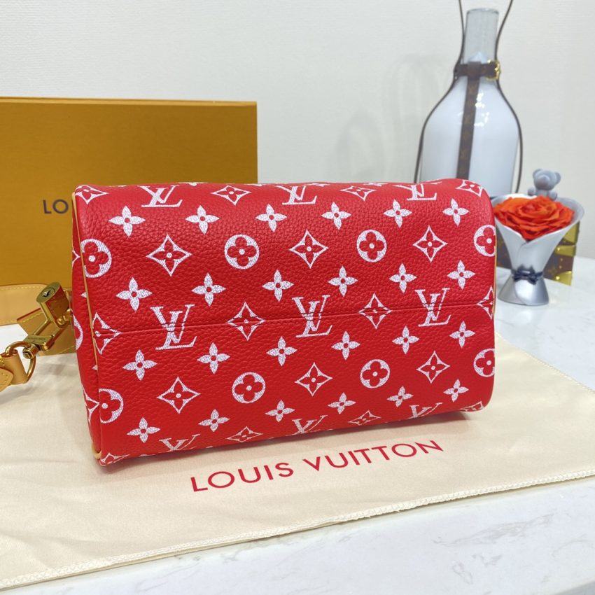 Top Quality LV Speedy P9 Bandouliere 25 Red