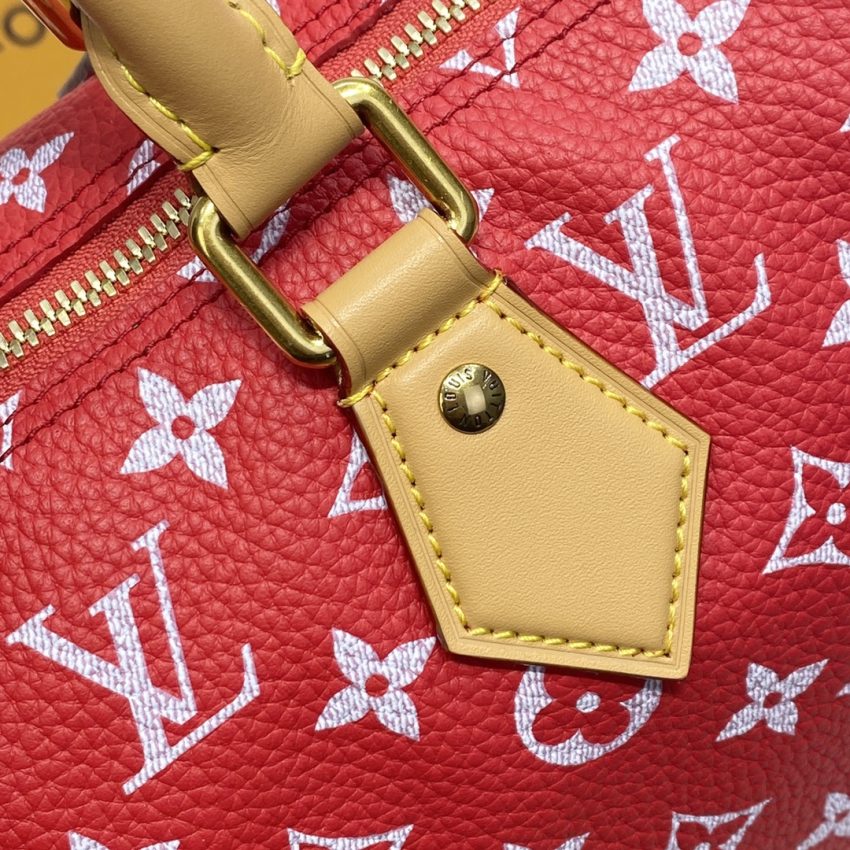 Top Quality LV Speedy P9 Bandouliere 25 Red