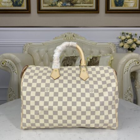 Top Quality LV Speedy White Grid
