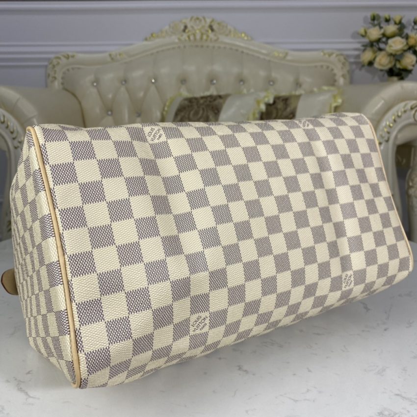 Top Quality LV Speedy White Grid