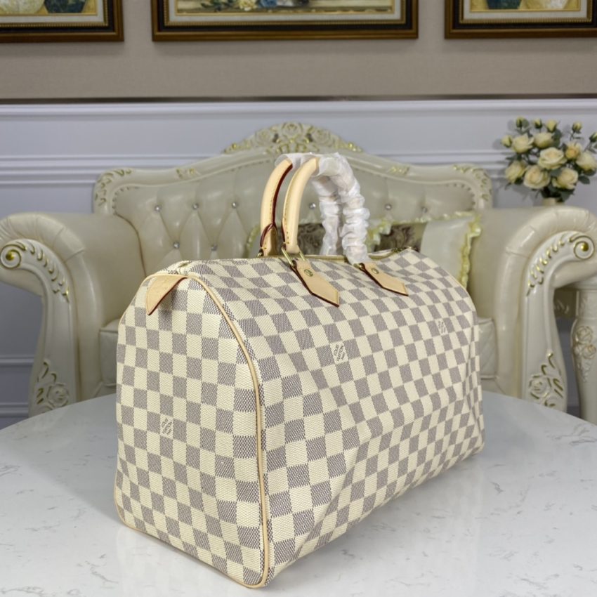 Top Quality LV Speedy White Grid