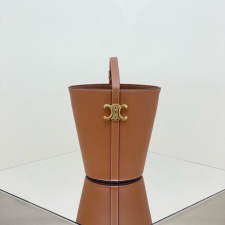 Top Quality Celine Triomphe Bucket Bag Brown