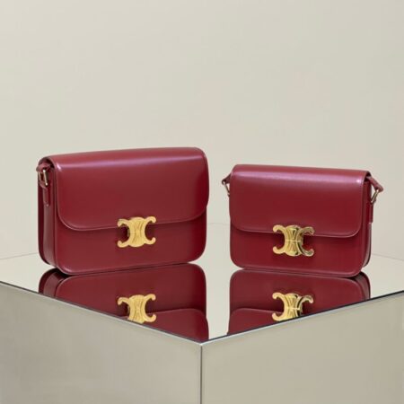Top Quality Celine Triomphe Mini Bordeaux