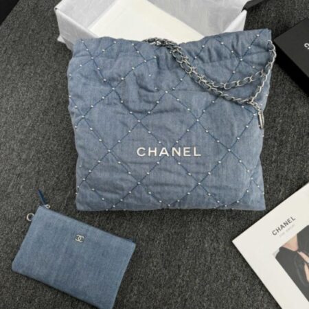 Top Quality Chanel 22 Medium Handbag Denim