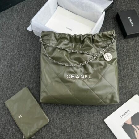 Top Quality Chanel 22 Medium Handbag Pink Greed