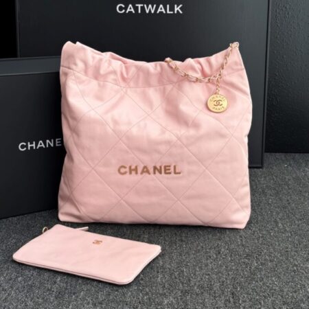 Top Quality Chanel 22 Medium Handbag Pink