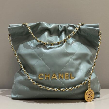 Top Quality Chanel 22 Small Handbag Mint Green