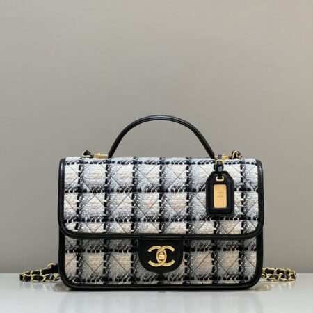 Top Quality Chanel 22K Postman Woolen Tofu Bag