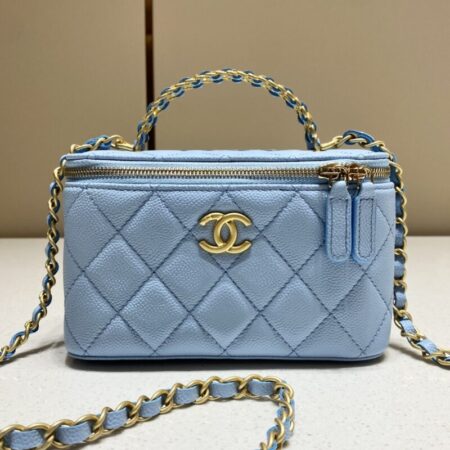 Top Quality Chanel 22S Handle Box Bag Blue