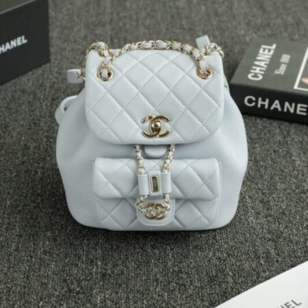 Top Quality Chanel 23A Backpack Small Light Blue
