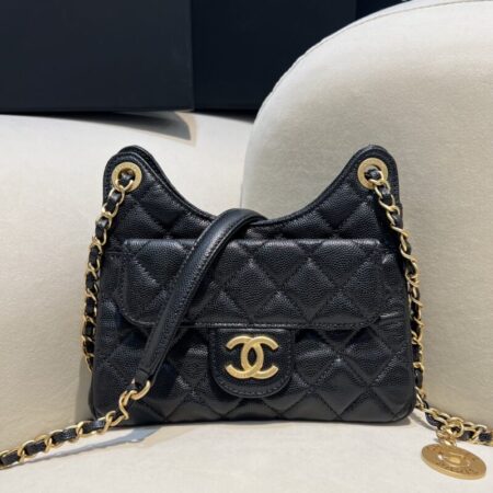 Top Quality Chanel 23c Hobo Small Black