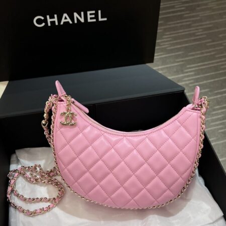 Top Quality Chanel 23P Crescent Bag Pink