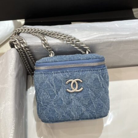 Top Quality Chanel 23P Lipstick Bag Denim