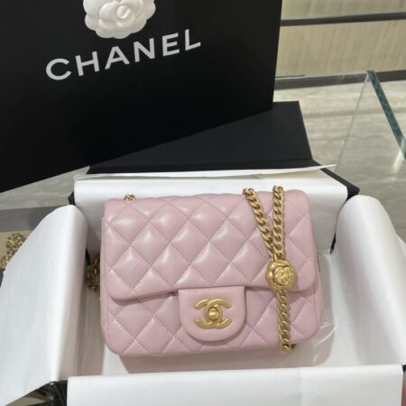 Top Quality Chanel 23S Camellia Square Pink
