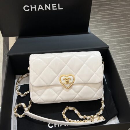 Top Quality Chanel 23s Love Enamel Flip Bag Pink