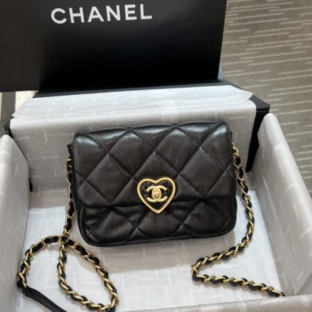 Top Quality Chanel 23s Love Enamel Flip Black
