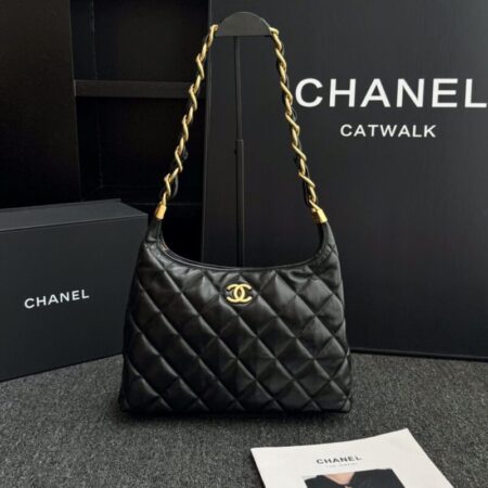Top Quality Chanel 24a Hobo Large Black