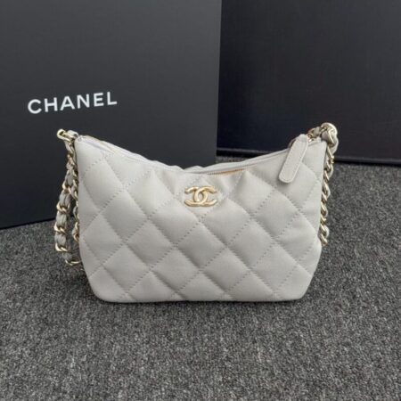 Top Quality Chanel 24p Dumpling Bag Gray