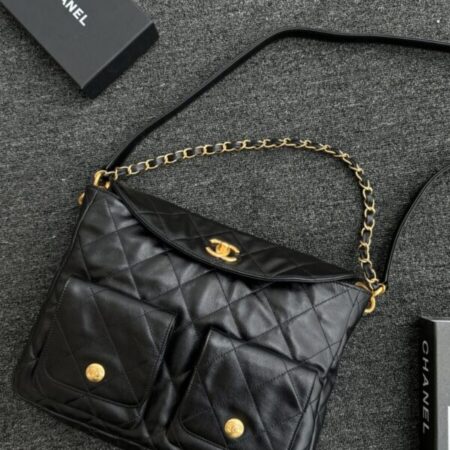 Top Quality Chanel 24p Postman Bag Small Black