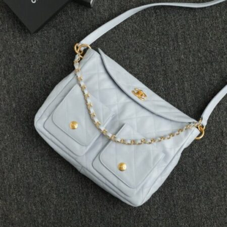 Top Quality Chanel 24p Postman Small Light Blue