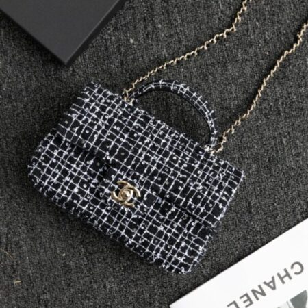 Top Quality Chanel 24p Tweed Black and White