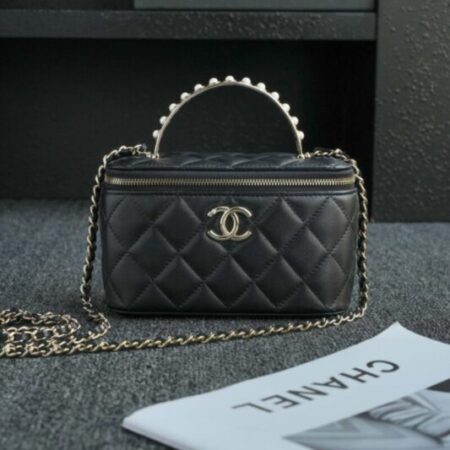 Top Quality Chanel 24s Pearl Handle Box Black