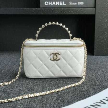 Top Quality Chanel 24s Pearl Handle Box White