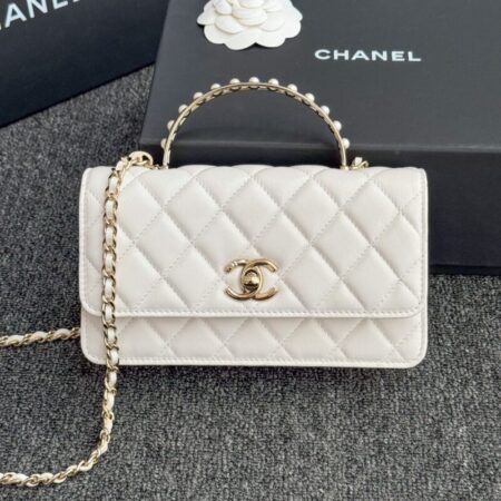 Top Quality Chanel 24s Pearl Handle White