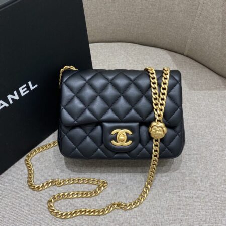 Top Quality Chanel Camellia Flap Black