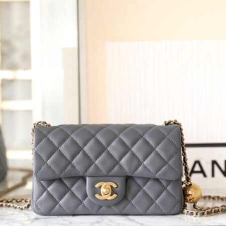 Top Quality Chanel CF 20cm Golden Ball Grey