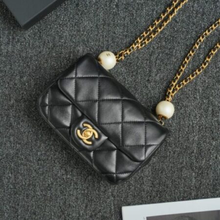 Top Quality Chanel CF Double Pearl Black