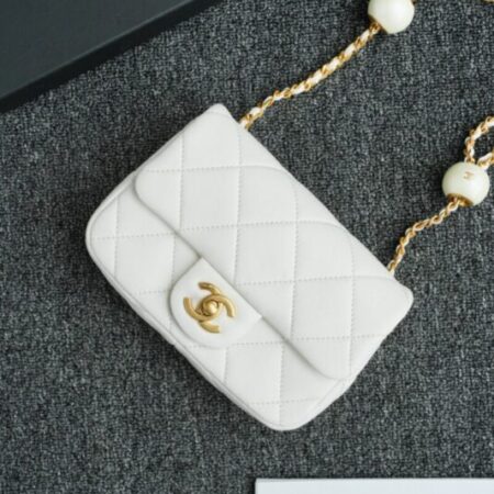 Top Quality Chanel CF Double Pearl White