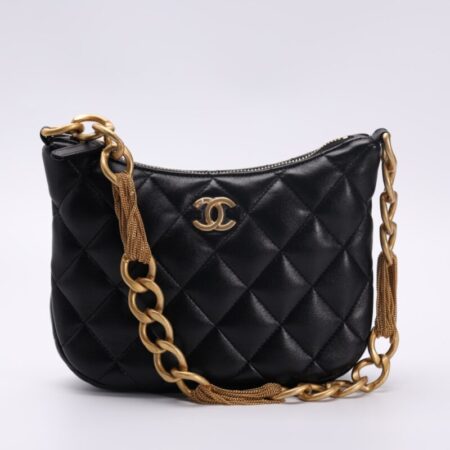 Top Quality Chanel Chain Hobo Black